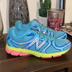 New Balance 580 V4 Women's Blue & Pink Running Shoes Size 8.5
